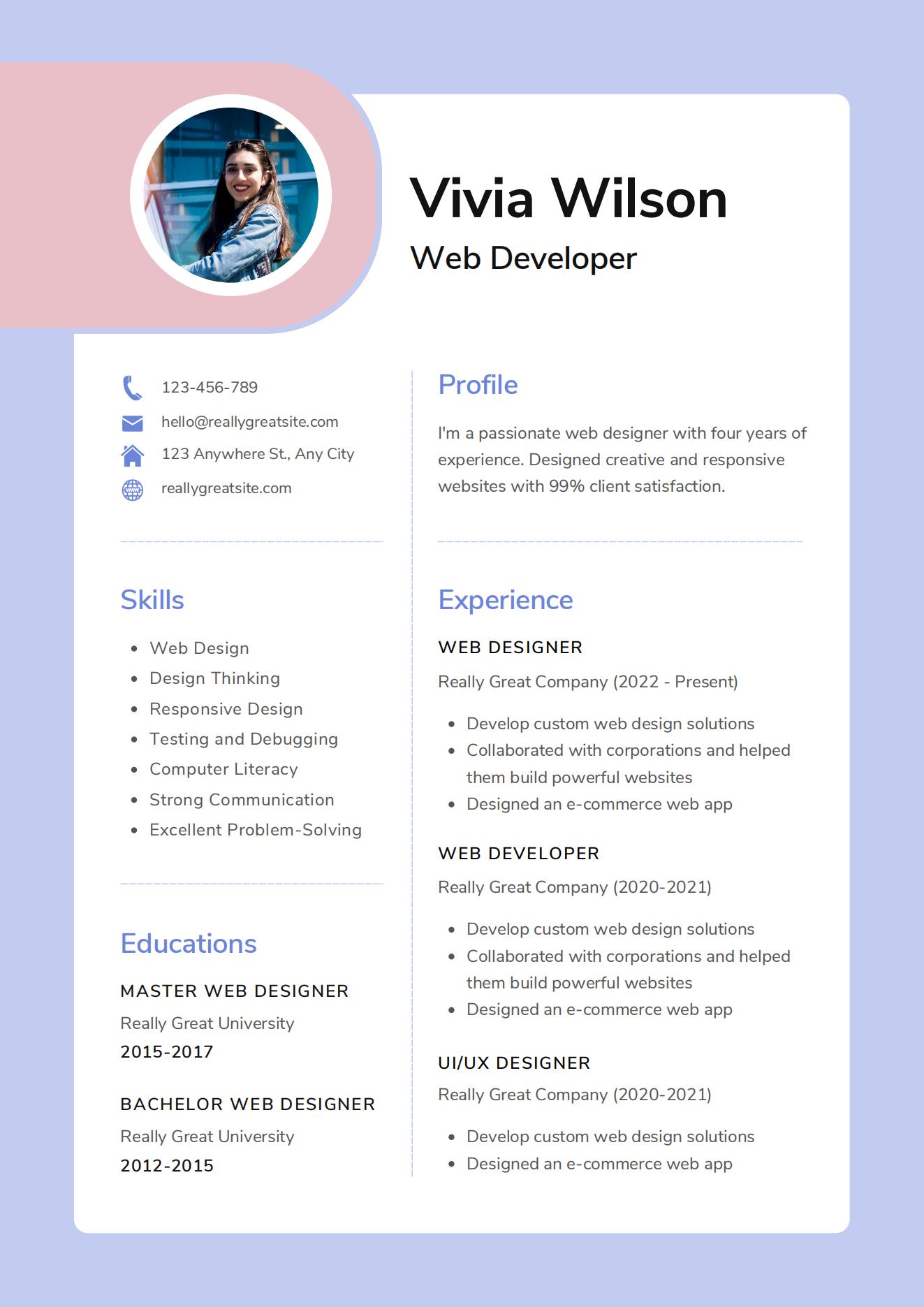 Modele-de-CV-de-developpeur-web-minimaliste-et-epure