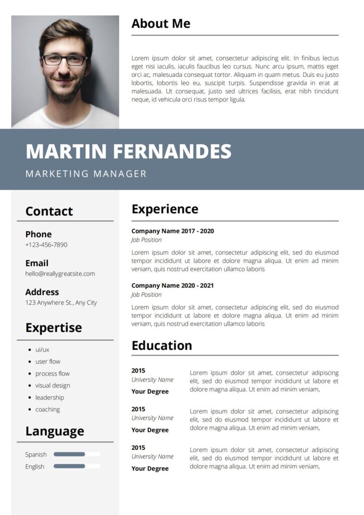 Curriculum vitae d'un professionnel du marketing Modèle de CV